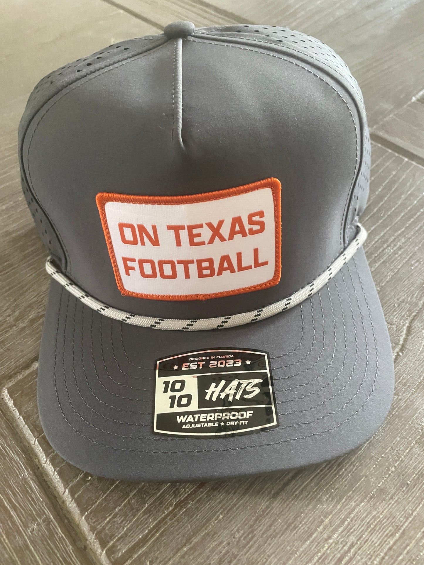 On Texas Football Patch Hat (Slate Grey W/Rope)